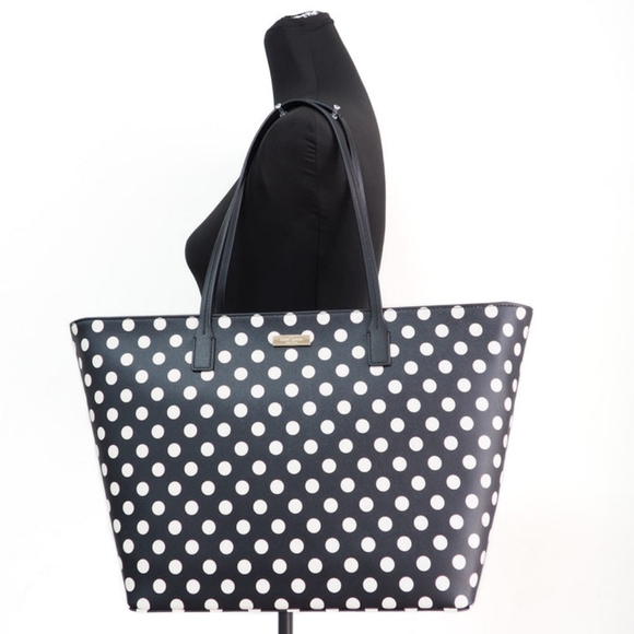 NWT! Kate Spade Margareta Picture Dot Print Leather Tote - Picture 5 of 8